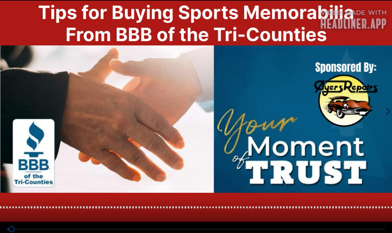 BBB Gives Tips for Buying "Sports Memorabilia"