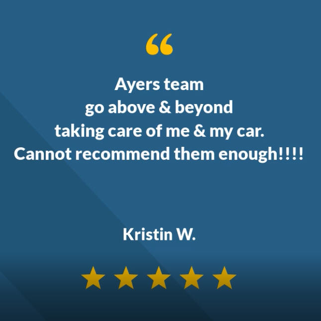 Ayers Automotive Service Excellence 5 Star Reviews