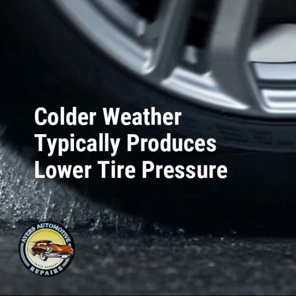 Cold wet weather will impact car tires