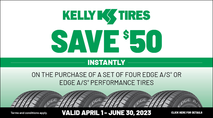 Save $50 on Kelly Tires | Ayers Repairs