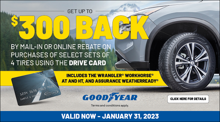 Goodyear Get Up to $300 Back Promotion | Ayers Repairs